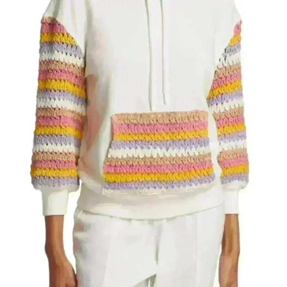 Alice + Olivia Multicolor Striped Hoodie